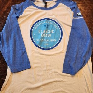 BMW Dallas Marathon 5K social run 2019 Classic BMW T Shirt 2XL 3/4 sleeve